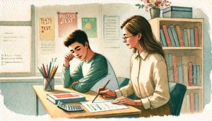 Student preparing for ACT 1:1 with a tutor