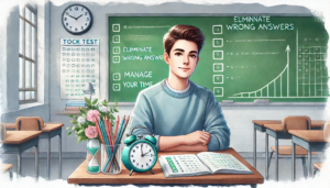 Student taking a practice ACT to work on test strategies