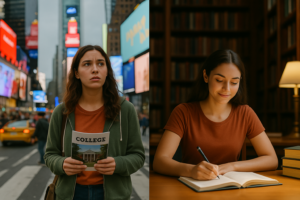 Student contrast between city and studying