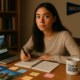 Student working on applications