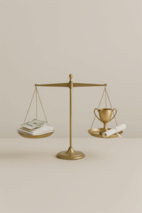 scale balancing financial aid with merit