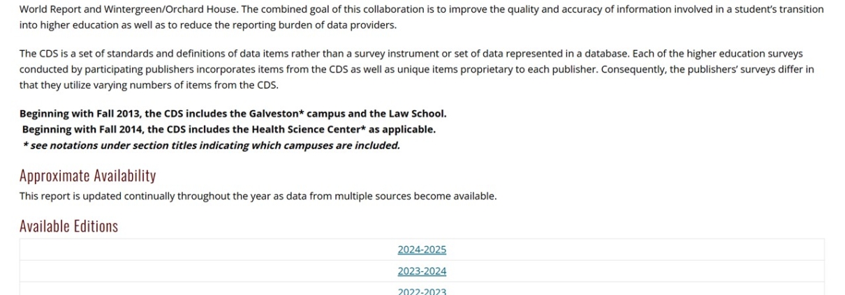 A&M CDS Webpage