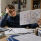 Student sitting at desk overwhelmed by schedule