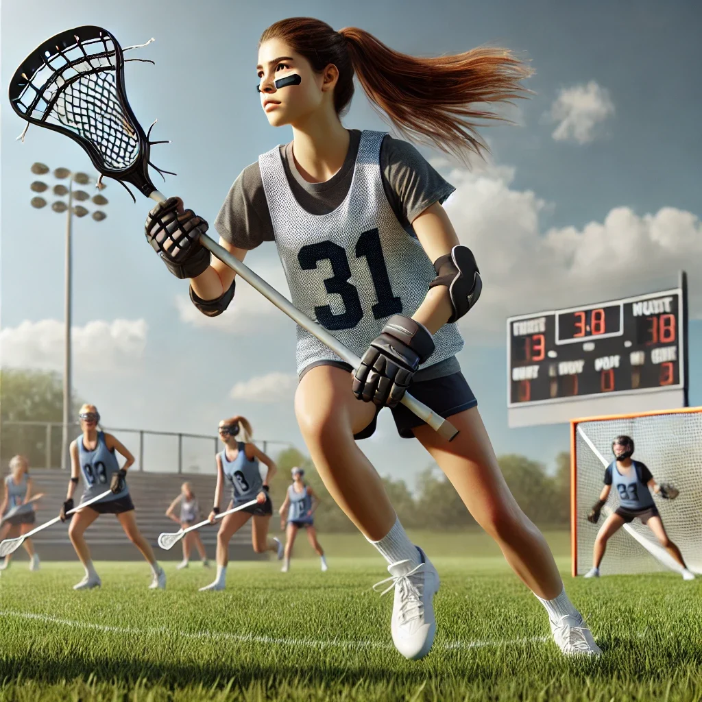DALL·E-2025-01-11-21.01.29-A-teenage-female-lacrosse-player-on-a-green-field-wearing-a-team-uniform-and-protective-gear-holding-a-lacrosse-stick-mid-action-during-a-game.-She-