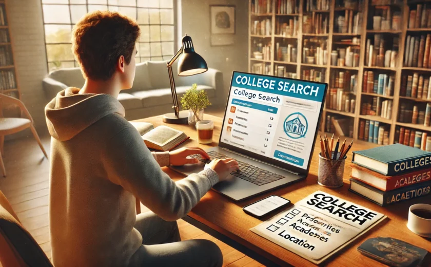 DALL·E 2025-02-13 09.50.31 – A realistic digital illustration of a student sitting at a wooden desk